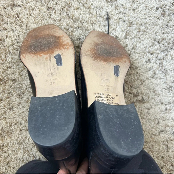 Octavio Lace up Moto Black Genuine Leather Boots Size 38/ 7.5 - Picture 5 of 7